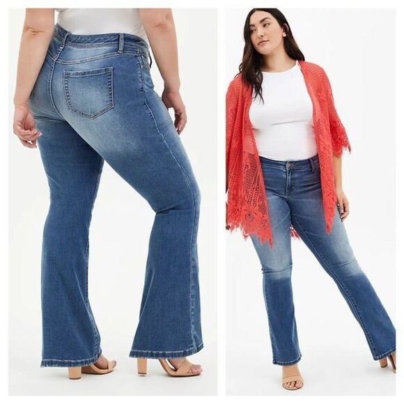 Torrid Super Stretch Light Wash Luxe Slim Boot Jean - Picture 2 of 3